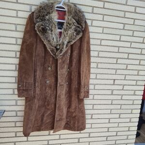 VTG A. Gold & Sons Montreal long Suede & Fur Coat , Real Suede & Wool Lining